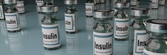 Multiple bottles of insulin medication