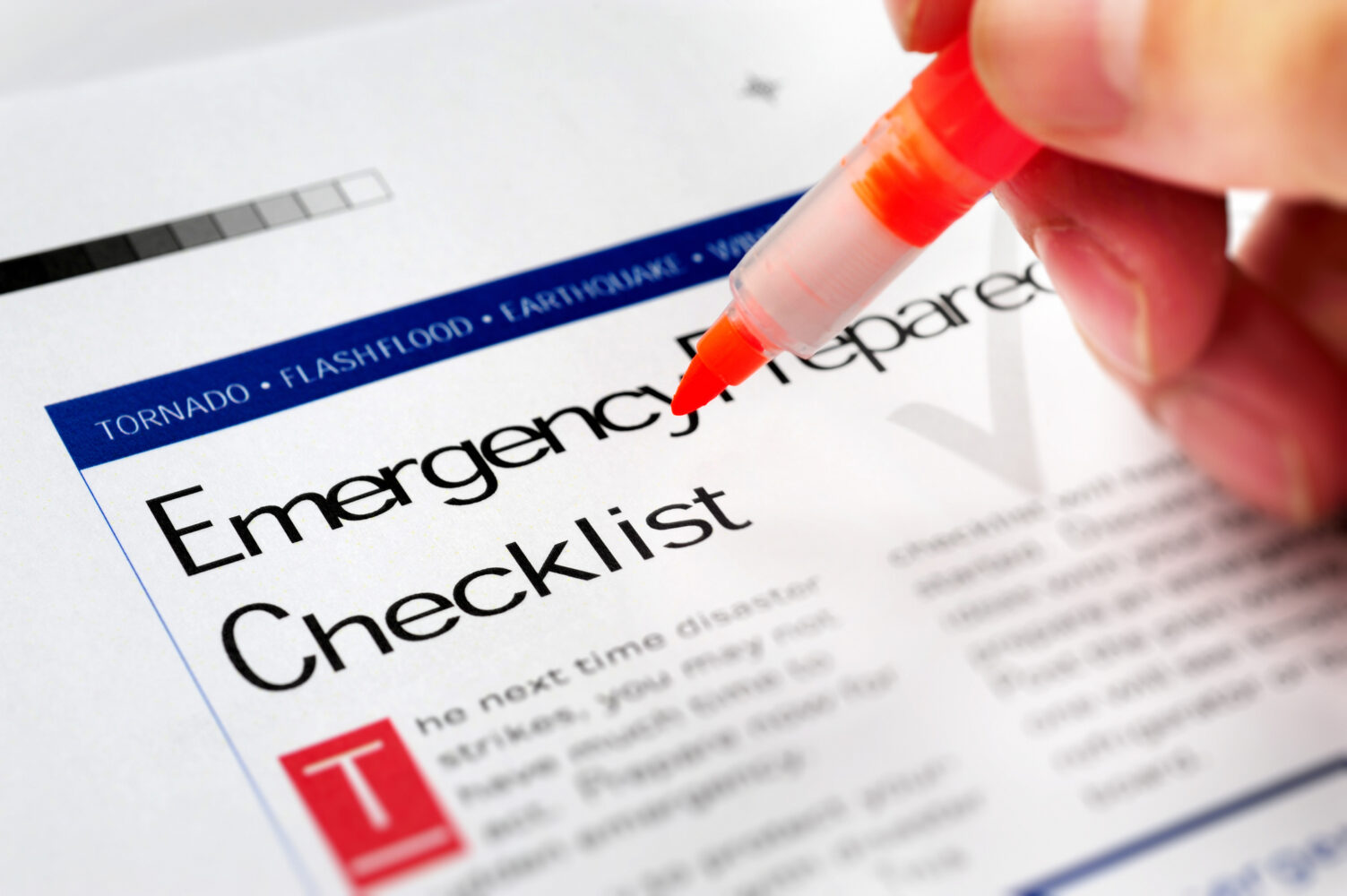 emergency checklist